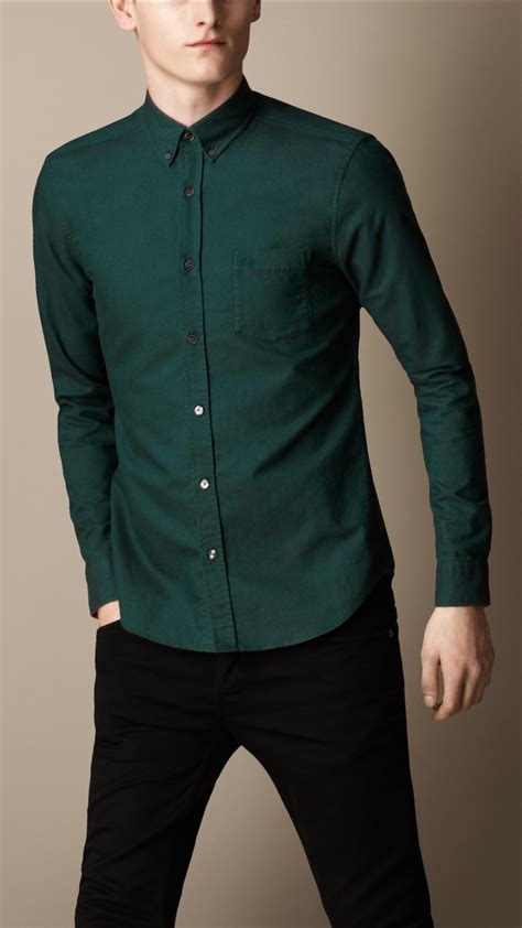 mens green burberry shirt|original Burberry men t shirt.